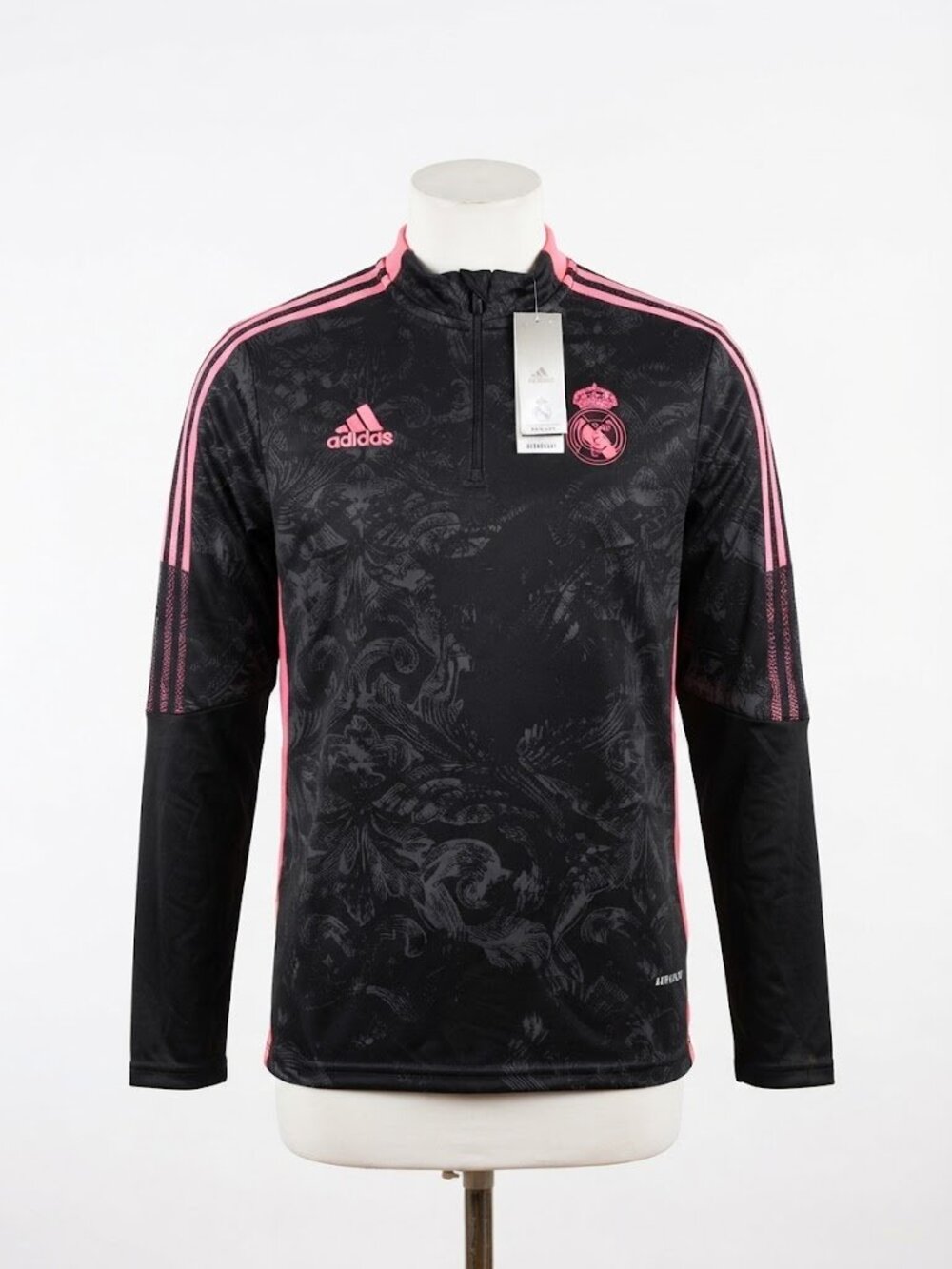 Adidas Real Madrid Floral Training Top Jersey Black Pink Baroque NWT Size S